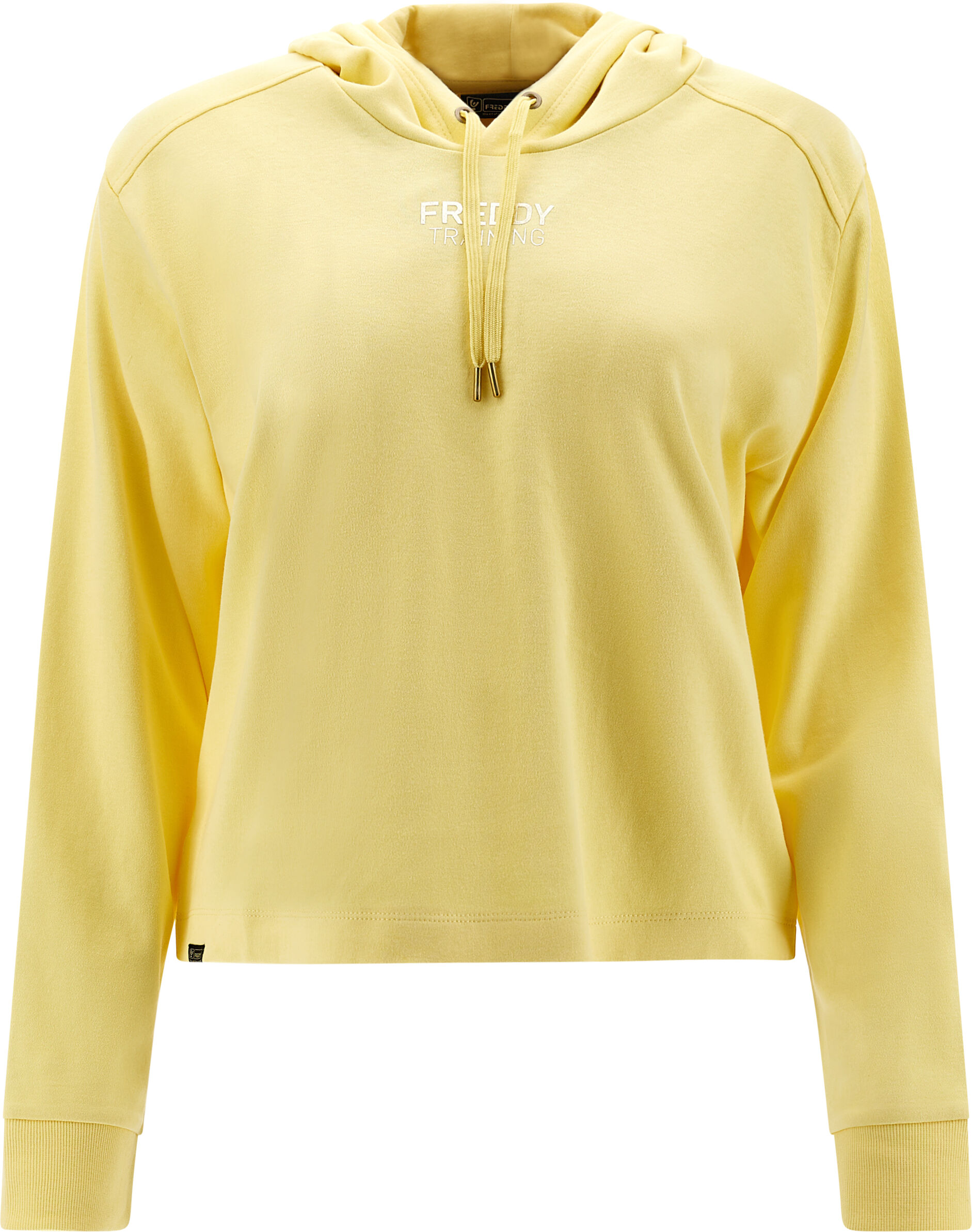 Freddy Felpa in interlock con cappuccio e stampa oro chiaro Banana Pale Donna Extra Small