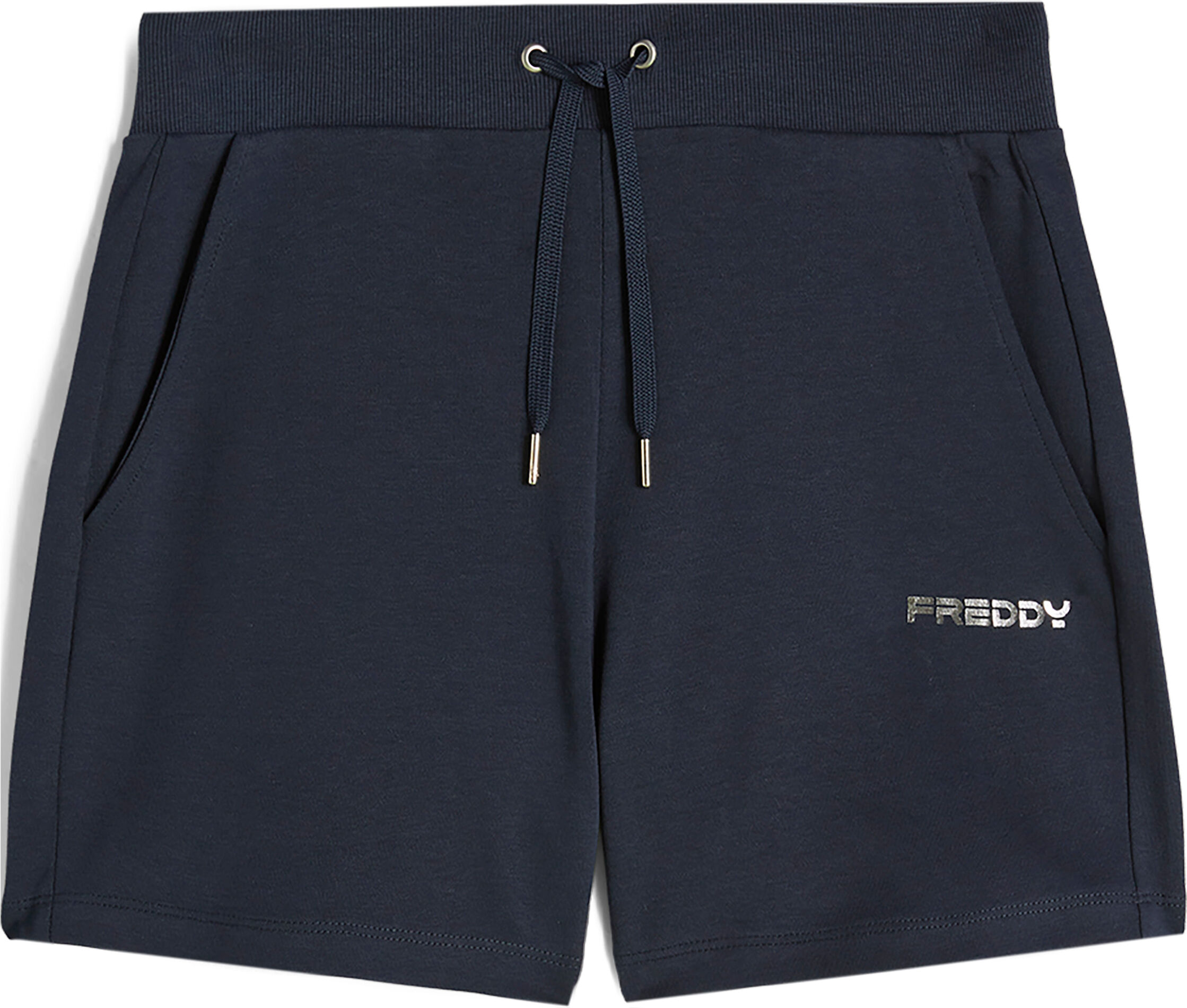 Freddy Pantaloni corti da donna in cotone interlock con tasche Blu Navy Donna Xx Large