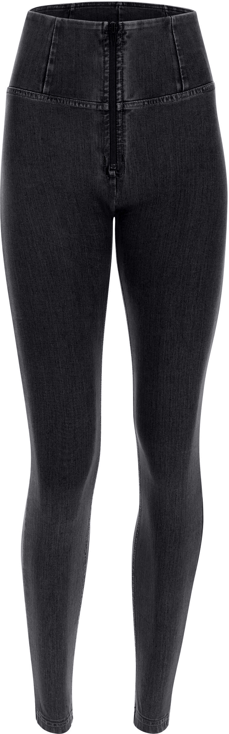 Freddy Jeggings push up WR.UP® 7/8 vita alta con zip superskinny Jeans Nero-Cuciture In Tono Donna Extra Large