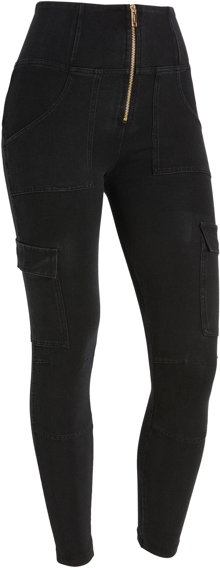 Freddy Jeggings WR.UP® stile cargo con vita alta e lunghezza 7/8 Jeans Nero-Cuciture In Tono Donna Xxx Large