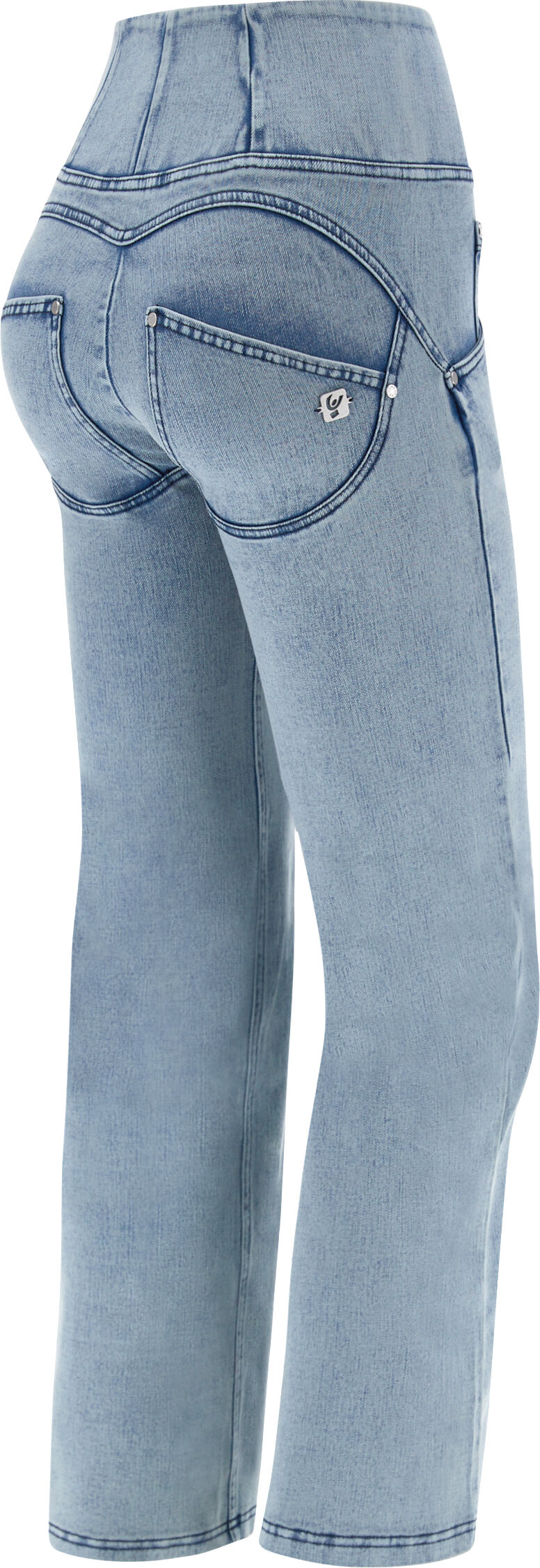 Freddy Jeans push up WR.UP® wide leg cropped in eco denim chiaro Light Blue Denim-Blue S. Donna Extra Small