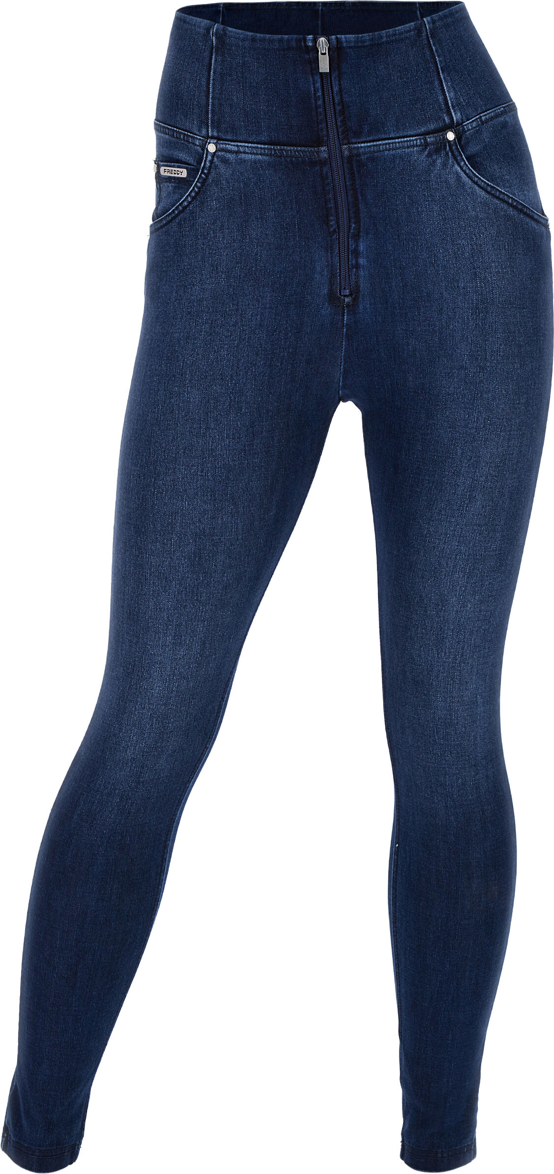 Freddy Jeans push up WR.UP® 7/8 curvy vita alta denim effetto used Dark Jeans-Seams On Tone Donna Large