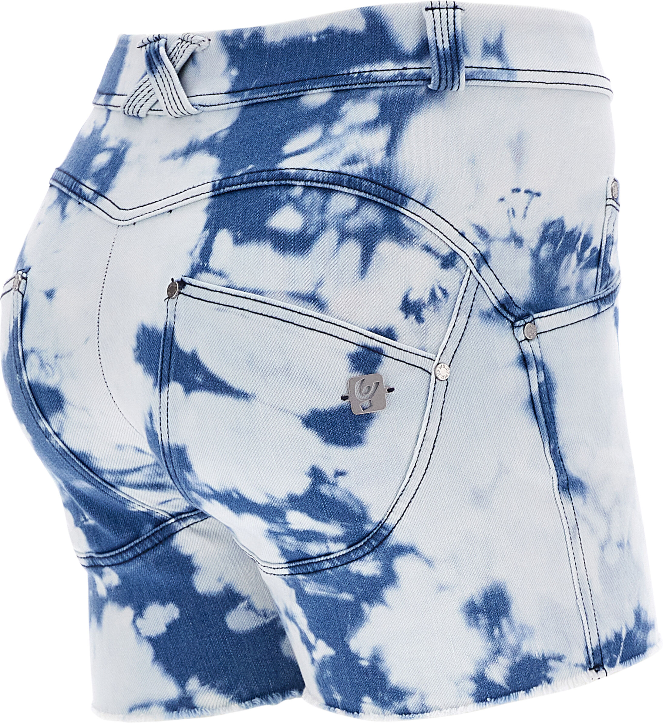 Freddy Jeans shorts push up WR.UP® in denim ecologico tie dye Denim Bleach+Dyed Color-Blue Donna Extra Large