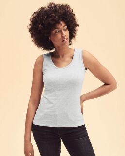 Fruit of the Loom 100 Tank Top Lady-Fit Value Weight neutro o personalizzato