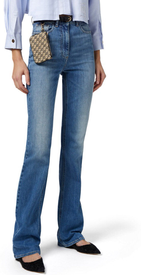 ELISABETTA FRANCHI JEANS A ZAMPETTA CON RICAMO donna denim PJ55I42E2 29