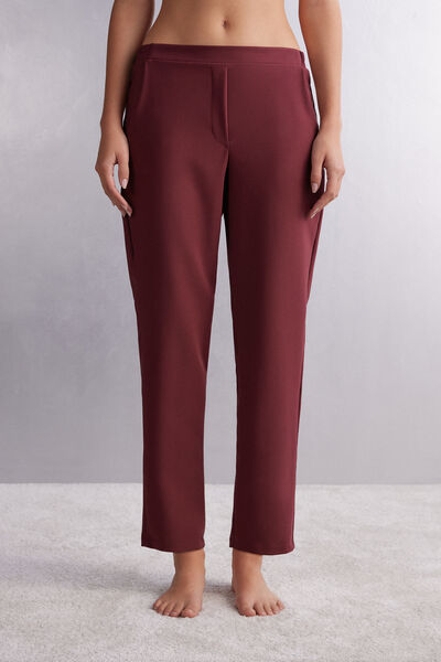 Intimissimi Pantaloni con Tasche Donna Bordeaux Taglia M