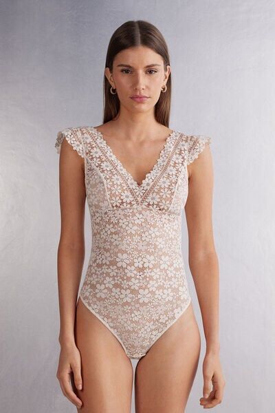 Intimissimi Body in Pizzo Romance Yourself Donna Bianco Taglia S