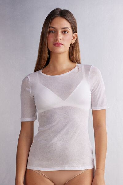 Intimissimi Maglia Manica Corta in Cotone Invisible Donna Bianco Taglia M