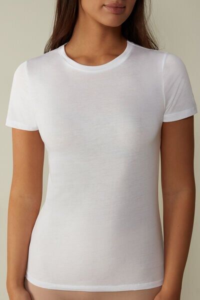 Intimissimi Maglia Manica Corta in Cotone Ultrafresh Donna Bianco Taglia S