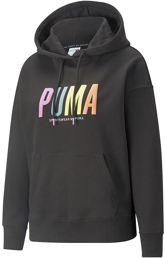 Puma Felpa Con Cappuccio Logo Nero Donna S