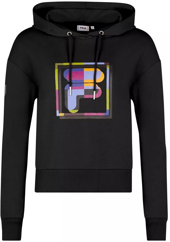 Fila Felpa Con Cappuccio Logo Multicolore Nero Donna M