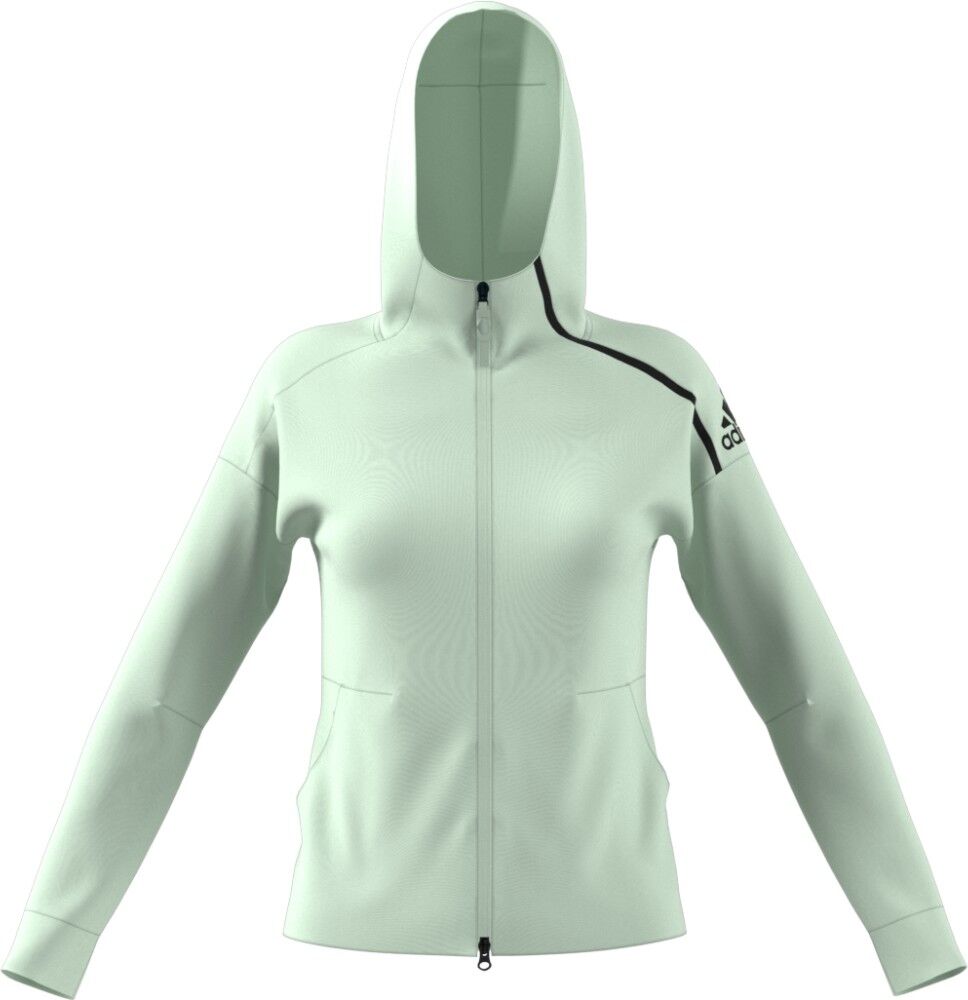 ADIDAS hodded donna track top verde L