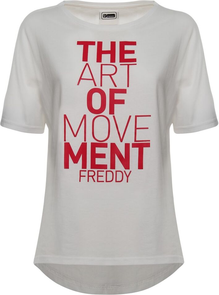 Freddy T-Shirt Donna Mm Logo Bianco XS