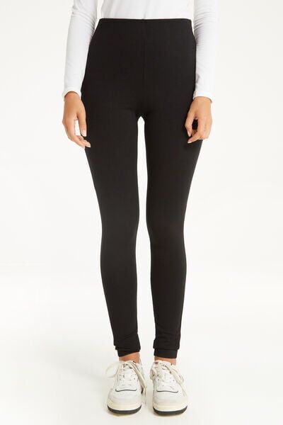 Tezenis Leggings Basic Punto Milano Donna Nero Tamaño XL