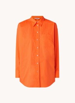Co'Couture Coriolis oversized blouse met borstzak - Oranje