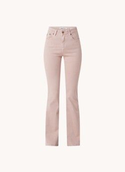Lois Raval high waist flared jeans met gekleurde wassing - Roze
