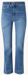 Lois River high waist bootcut cropped jeans met stretch - Indigo