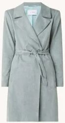 CVRD Trenchcoat van corduroy met strikceintuur - Mint