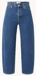 MANGO Antonela high waist loose fit cropped jeans - Indigo