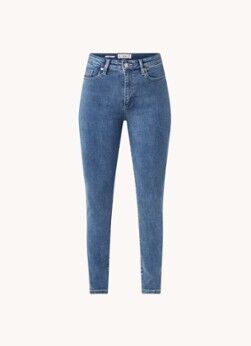 MANGO Anne high waist skinny jeans met medium wassing - Indigo