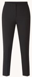 MANGO Macaron high waist slim fit cropped pantalon met steekzakken - Zwart