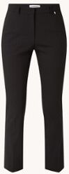 Fabienne Chapot City high waist slim fit pantalon met steekzakken - Zwart