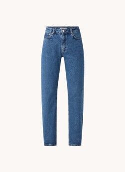 NA-KD High waist wide leg jeans met medium wassing - Jeans
