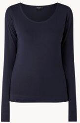 Claudia Sträter Longsleeve van jersey met stretch - Donkerblauw