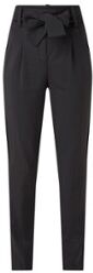 Maje Maje Paris high waist tapered fit pantalon met ceintuur - Zwart