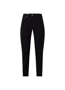 Levi's 501 high waist straight leg cropped jeans - Zwart
