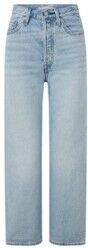 Levi's Ribcage high waist straight leg cropped jeans met lichte wassing - Indigo