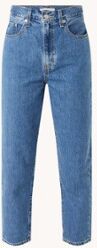 Levi's High waist tapered cropped jeans met medium wassing - Indigo