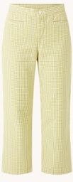 Levi's Tailored high waist straight fit cropped broek met ruitdessin - Groen