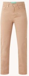 Benetton Regular waist straight fit cropped chino met stretch - Camel