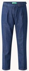 Benetton High waist tapered fit pantalon van denim - Indigo