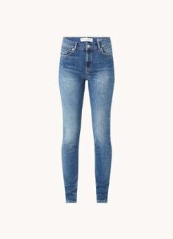 Marc O'Polo Skara high waist skinny jeans met medium wassing - Indigo