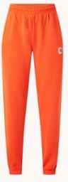 Toral Team Dolly high waist tapered fit trainingsbroek met logoborduring - Oranjerood