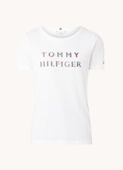 Tommy Hilfiger T-shirt met logoprint - Wit