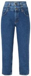 Sandro Sandro Kitty high waist cropped jeans met dubbele tailleband - Indigo