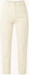 Sandro High waist straight leg cropped jeans met gekleurde wassing - Ivoor