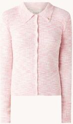 Scotch & Soda Grofgebreid vest met ribstructuur - Roze