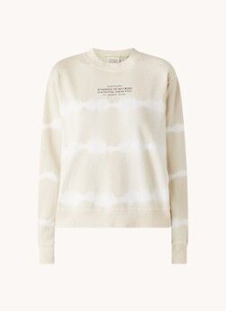 Scotch & Soda Sweater van biologisch katoen met print - Creme