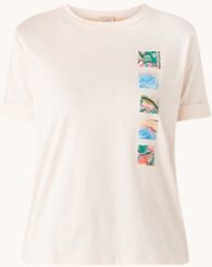 Scotch & Soda T-shirt met backprint - Zalmroze