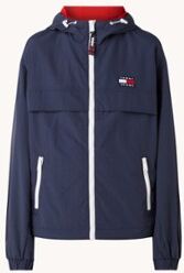 Tommy Hilfiger Windjack met ritszakken en logoborduring - Donkerblauw