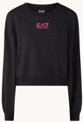 Emporio Armani Trainings sweater met logo- en zebraprint - Zwart