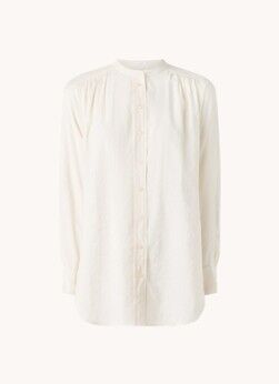 OPUS Fengel blouse met plooidetail - Creme
