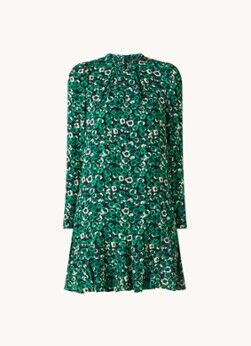 Whistles Millie Dandelion mini tuniekjurk met print - Groen