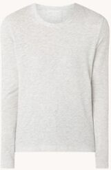 Whistles Emily longsleeve met ronde hals - Grijsmele