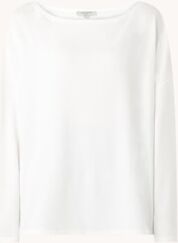 ALLSAINTS Rita loose fit longsleeve met boothals - Wit