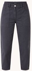 Whistles Tessa high waist straight leg cropped jeans met gekleurde wassing - Antraciet